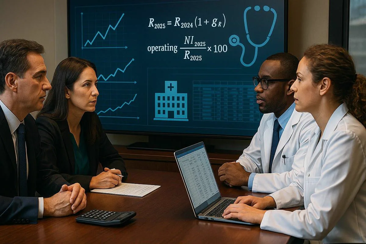 Hospital team reviewing sleep lab setup cost and financial planning