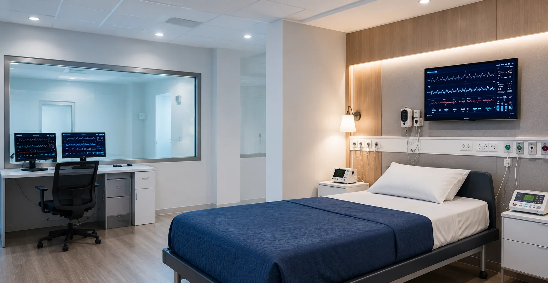 Sleep lab polysomnography room setup for hospitals in India