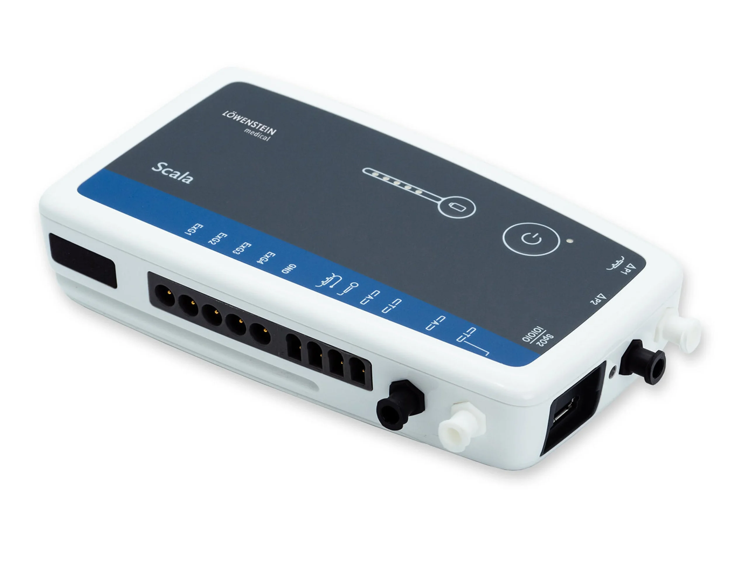 Home sleep study equipment — Löwenstein Scala portable polygraphy device for home sleep apnea testing, Srivari Healthcare Chennai